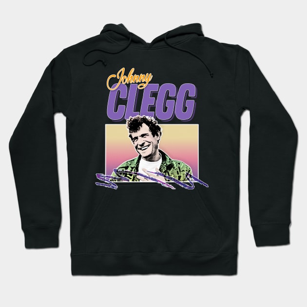 Johnny Clegg / 80s Styled Tribute Retro Design Hoodie by DankFutura